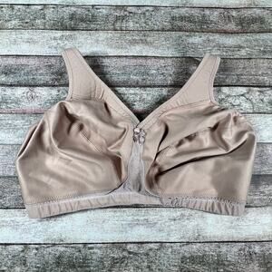 GLAMORISE Womens 40J Nude Wirefree Full Coverage Support Bra Comfort Fit